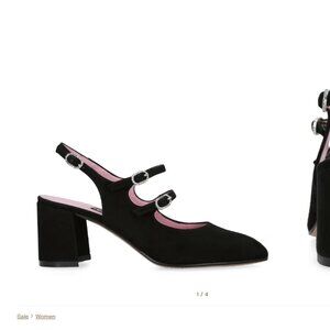 Carel Paris Suede Banana Mary Jane Pumps 60